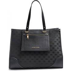 River Island Jacquard Monogram Shopper Bag - Black