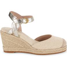 Cole Haan Women Espadrilles Cole Haan Women's Cap Espadrille Wedges Natural Linen