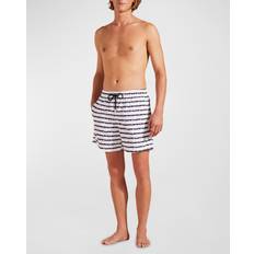 Vilebrequin Men's Micro-Turtle Striped Swim Shorts