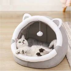 SRJ STAR L Pet Cat Kitten Cave Bed Cute Cat Igloo Bed Soft Dog Puppy