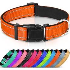 JOYTALE Joytale Reflective Dog Collar,Padded Soft Neoprene Collar Dogs,XL,Orange