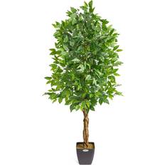 Christow Green Ficus Tree 150cm Lush Pre Potted Artificial Plant