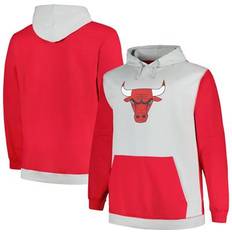 Chicago Bulls Jackets & Sweaters Fanatics Men's Branded Red/Silver Chicago Bulls Big & Tall Primary Pullover Hoodie