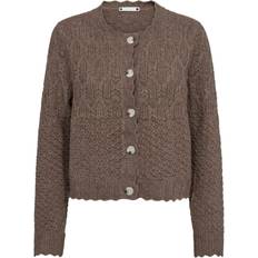 Co'Couture Pointellecc Cardigan - Walnut