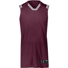 Holloway Retro Basketball Jersey - Maroon/White