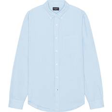 Club Monaco Long Sleeve Solid Linen Shirt in Baby Blue. M, S, XL/1X