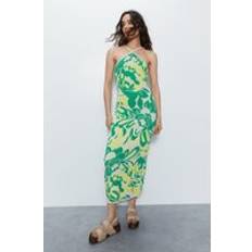 Florals - Pleats Dresses Warehouse Halter Neck Maxi Dress Green