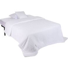 Home ESPRIT Cotton Blanket Bedspread White (260x180cm)