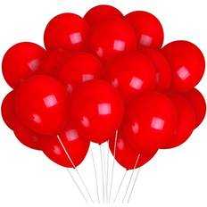 Latex Balloons Shatchi RED, 100 12Inch Plain Balloons Helium Latex Decorative Party Balloons