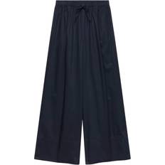 Mint Velvet Wide Leg Drawstring Trousers - Navy