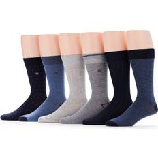 Perry Ellis Portfolio Men's 6-Pk. Pindot Casual Dress Socks Blue/Black