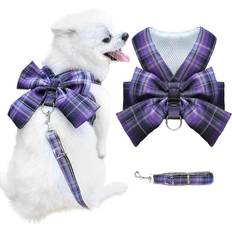 Tianfu Harness for Small Dogs with Bow Small Harness Dogs Mesh