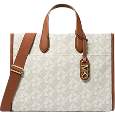 Michael Kors Gigi Large Empire Signature Logo Tote Bag - Vanilla/Luggage