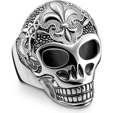 Thomas Sabo Lily Skull Ring - Silver/Black