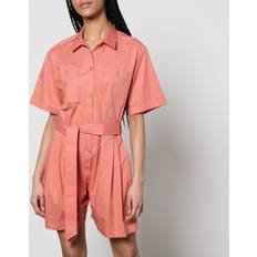 Clothing Paul Smith Womens Orange Button-Up Jumpsuit