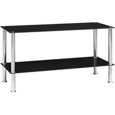 vidaXL 249536 Black Coffee Table 43x110cm