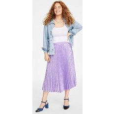 On 34th On 34th Women's Metallic Pleated Midi Skirt, Created for Macy's Lilac Cmb