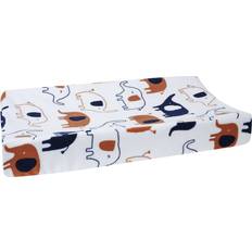 Lambs & Ivy Playful Elephant White/Blue Baby/Infant Changing Pad Cover