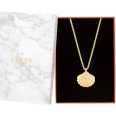 Lipsy Gold Oversized Shell Necklace Gift Boxed