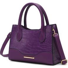 MKF Collection Gili Crocodile Embossed Tote Handbag - Purple