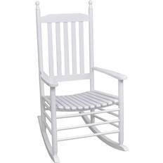 White Rocking Chairs vidaXL 40858 White Rocking Chair 114cm