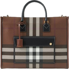 Burberry Freya Medium Tote - Dark Birch Brown