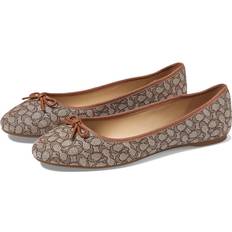 Coach Ballerinas Coach Women's Abigail Ballet Flats Burnished Amber Signature Jacquar