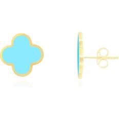 The Lovery Turquoise Clover Stud Earrings