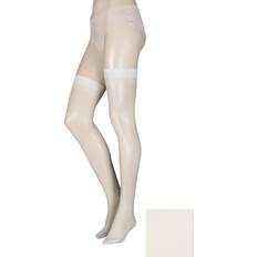 White Tights Elle Pair Stockings 15 Denier 100% Nylon White One