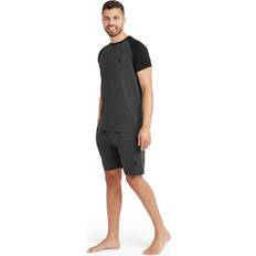 Blue - Men Pyjamas Men's Snuggaroo Mens Raglan Short Sleeve T-Shirt Shorts Pyjama Set Black/Grey 40/Regular