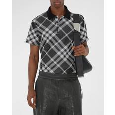 Men - XXXS Polo Shirts Burberry Men's Check Stretch Cotton-Blend Polo Shirt