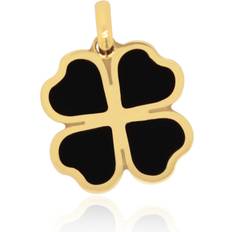 The Lovery Onyx Lucky Clover Charm