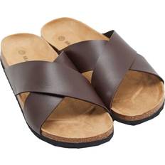 Brave Soul Brown, Mens Cross Over Sandals Beach Sliders