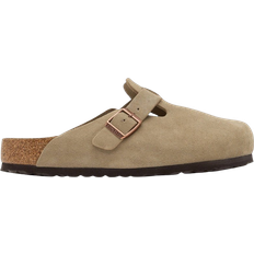 Birkenstock 39 ½ Slippers & Sandals Birkenstock Boston Soft Footbed Suede Leather - Taupe