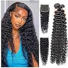 WAOCEO Brazilian Deep Wave Bundle Natural Black 4-pack