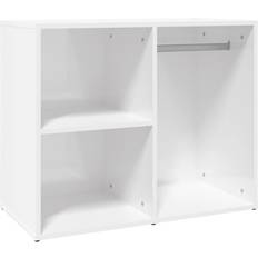 vidaXL Engineered Wood White High Gloss Storage Cabinet 80x65cm