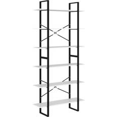 vidaXL 806557 White Book Shelf 210cm