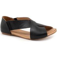 Bueno Women's Kori Cross-Over Sandal by Roamans in Black Size M