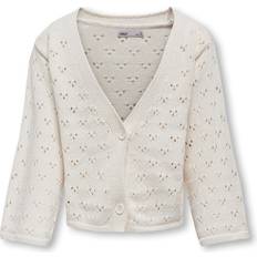 Only Kid's V-Hals Cardigan - White/Cloud Dancer