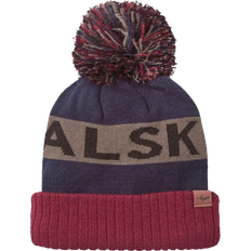 Sealskinz Foulden Bobble Hat - Navy Blue/Red/Grey