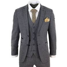 Paul Andrew Tweed Check Vintage Suit - Navy Blue