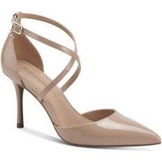 Thalia Sodi Women's Valencia Crisscross Ankle-Strap Pumps Nude Patent