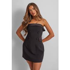 Kaiia Kaiia Tailored Pocket Detail Mini Dress In Black