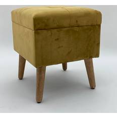 Trunk Mustard Yellow Foot Stool 41cm