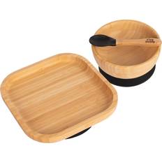 Tiny Dining Square Divider Bamboo Suction Dinner Set