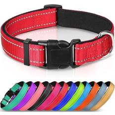 JOYTALE Joytale Reflective Dog Collar,Padded Soft Neoprene Collar Dogs,M,Red