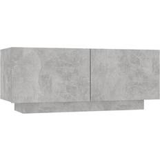 vidaXL 3082769 Concrete Grey Bedside Table 35x100cm