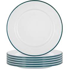 Argon Tableware White Enamel Dinner Plate 25.5cm 6pcs