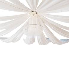 Wedding Ceiling Curtains Fabrics White (304.8x142.21cm)