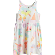 Dresses Children's Clothing H&M Girl's Patterned Cotton Dress - White/Ice Lollies